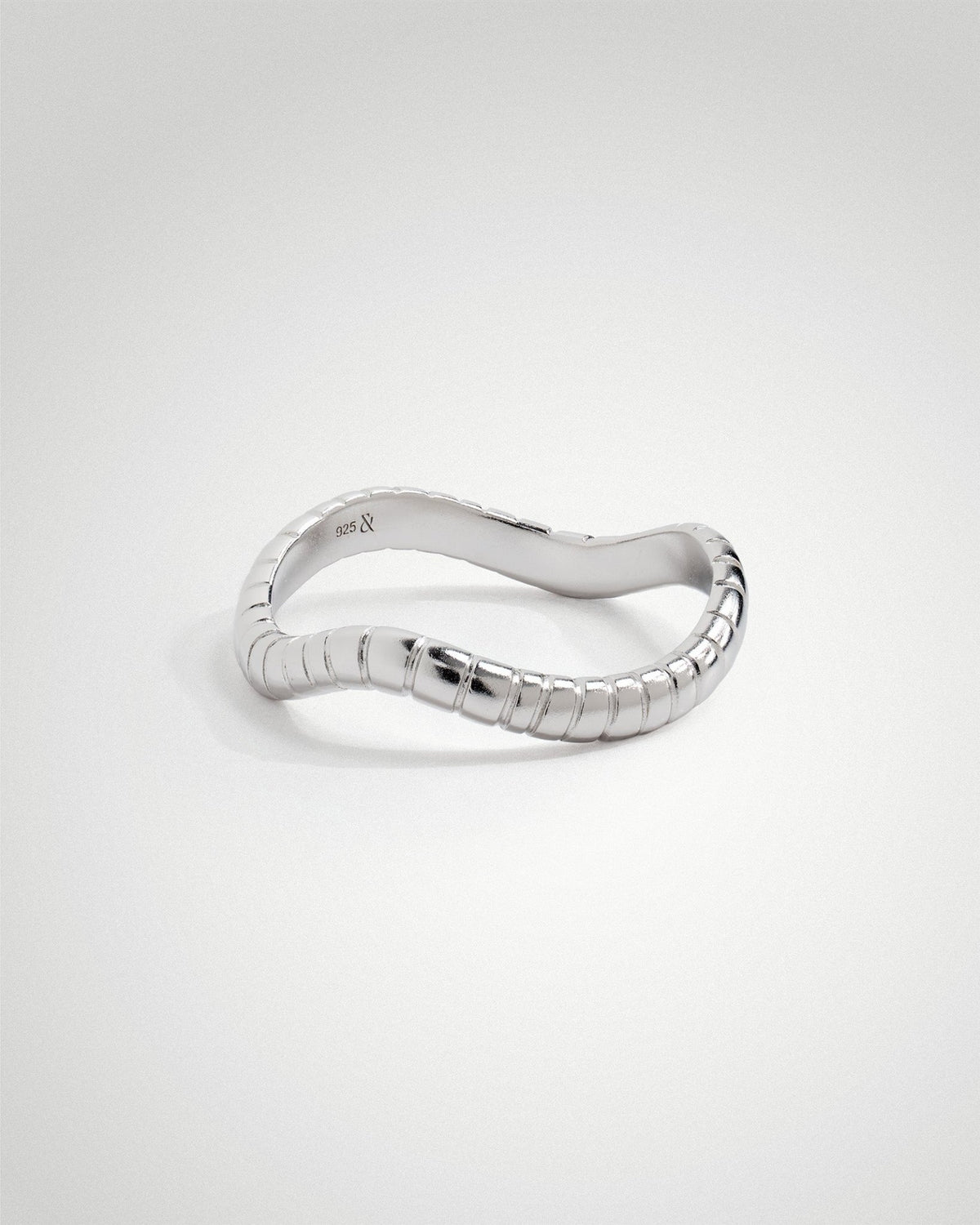 'Flo' Impression Stacker Ring - LINES AND CURRENT