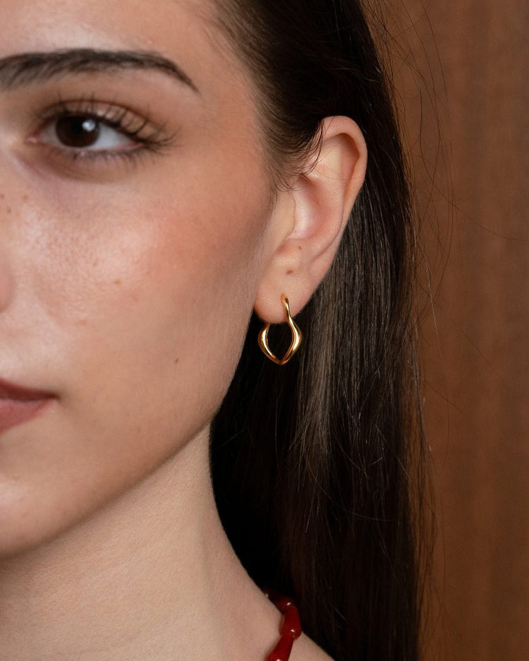 'Flo' Oval Hoop Earrings - LINES AND CURRENT