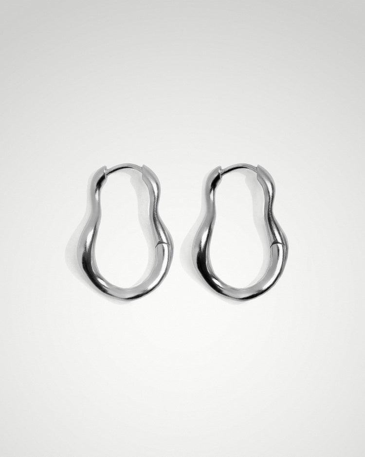 'Flo' Oval Hoop Earrings - LINES AND CURRENT