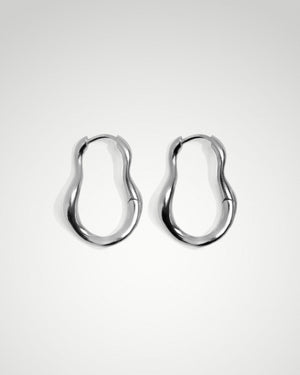 'Flo' Oval Hoop Earrings