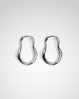 'Flo' Oval Hoop Earrings