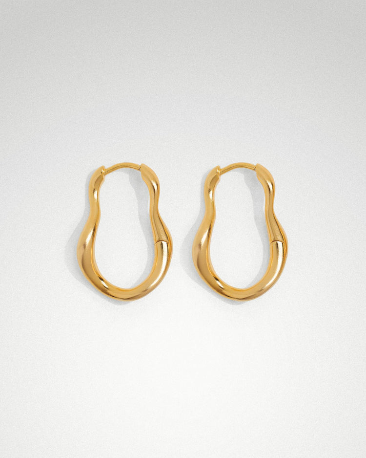 'Flo' Oval Hoop Earrings - LINES AND CURRENT