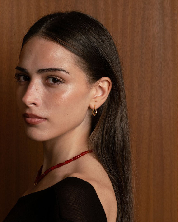 'Flo' Oval Hoop Earrings - LINES AND CURRENT