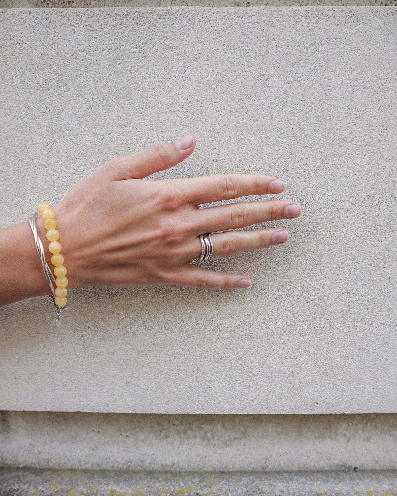 &#39;Flo&#39; Pavé Stacker Ring - Lines &amp; Current