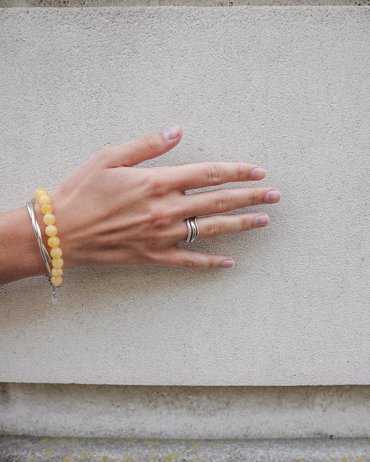 'Flo' Impression Stacker Ring