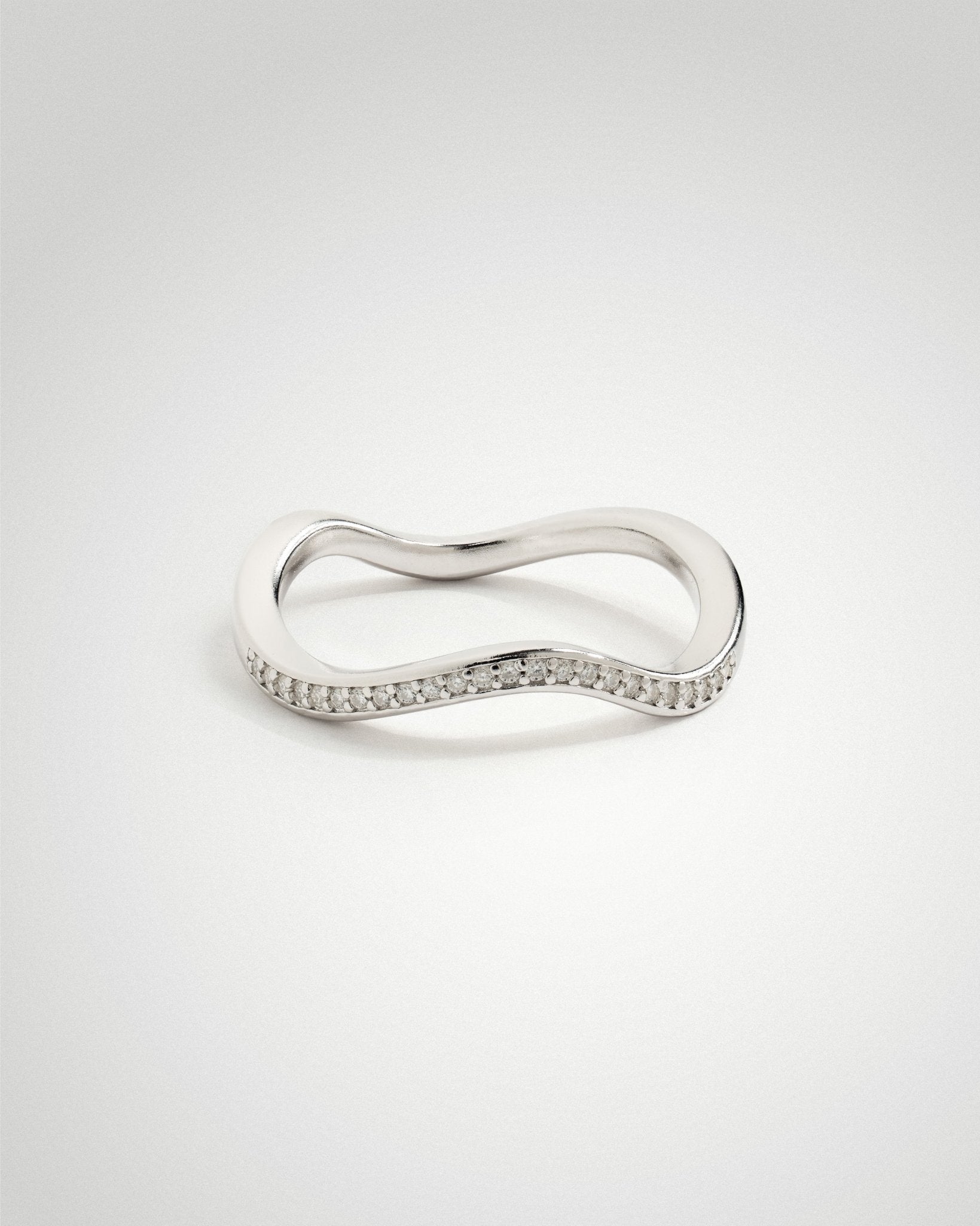 'Flo' Pavé Stacker Ring - LINES AND CURRENT