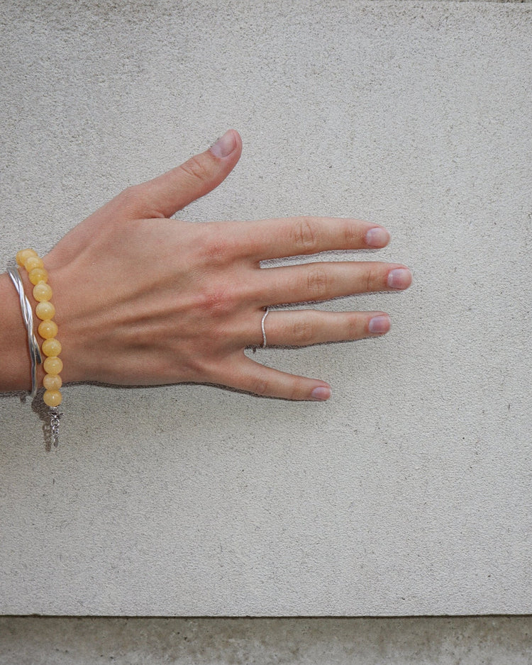 'Flo' Pavé Stacker Ring - Lines & Current