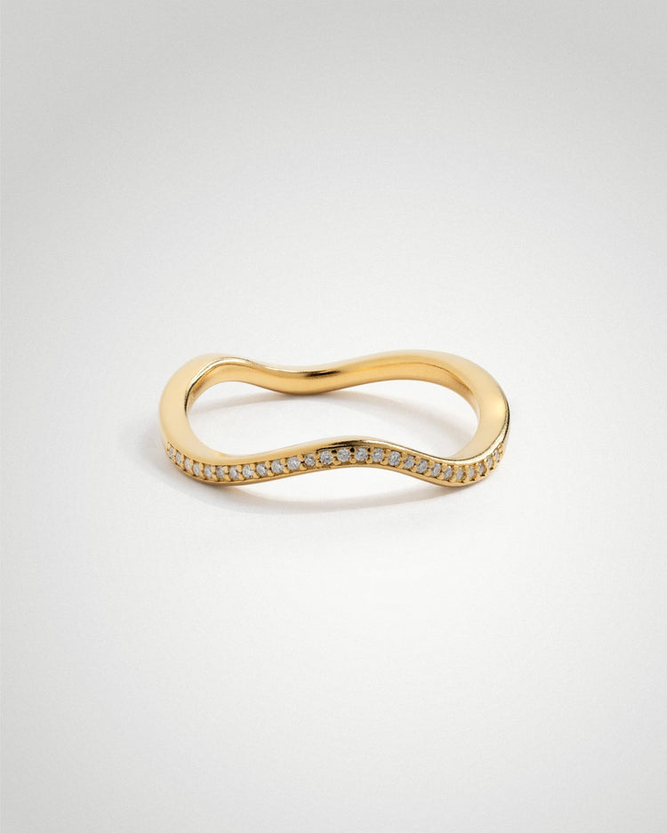 'Flo' Pavé Stacker Ring - LINES AND CURRENT