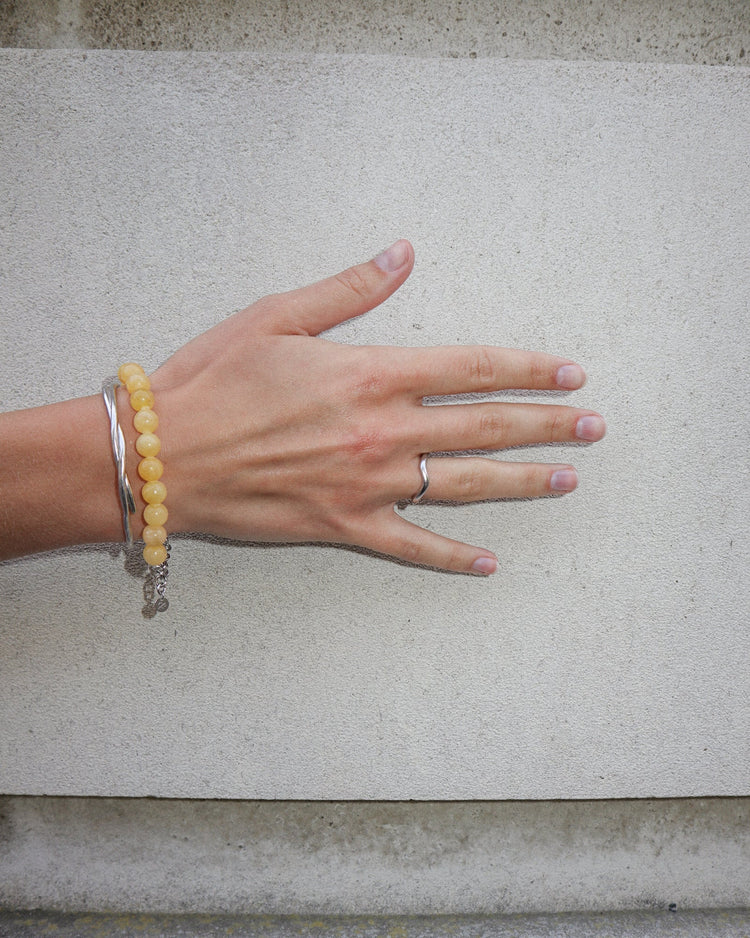 'Flo' Simple Stacker Ring - Lines & Current