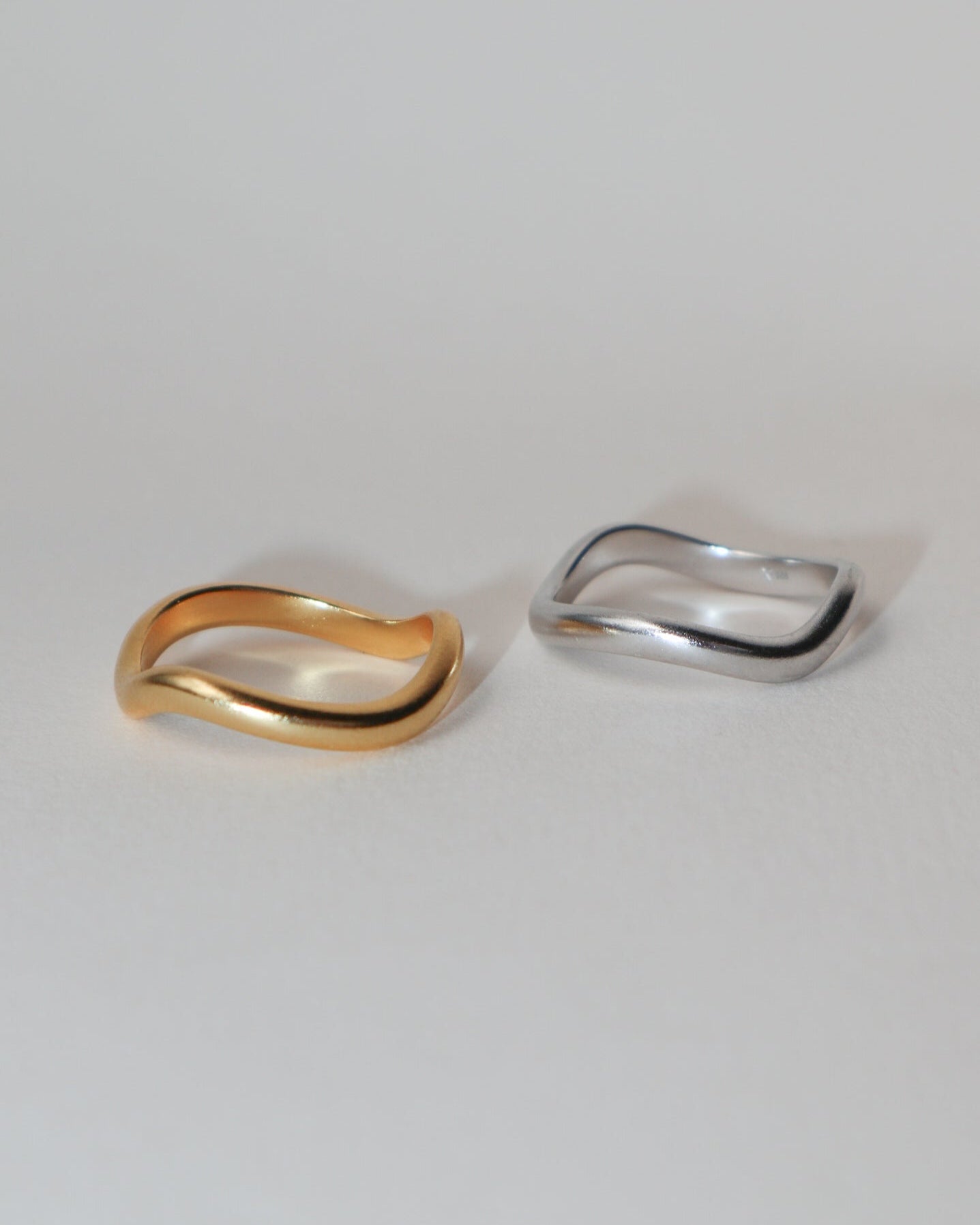 'Flo' Simple Stacker Ring - Lines & Current