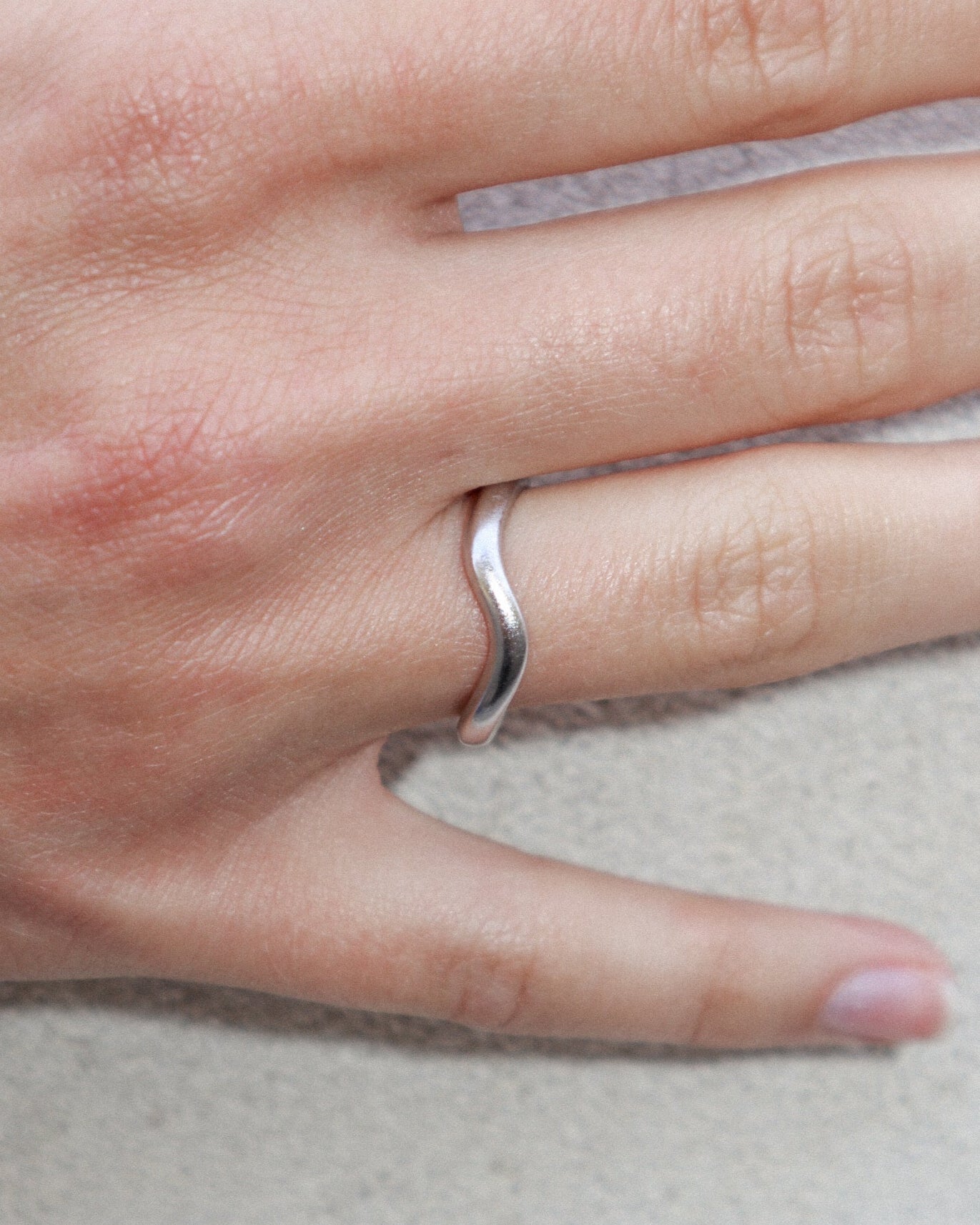 &#39;Flo&#39; Simple Stacker Ring - Lines &amp; Current