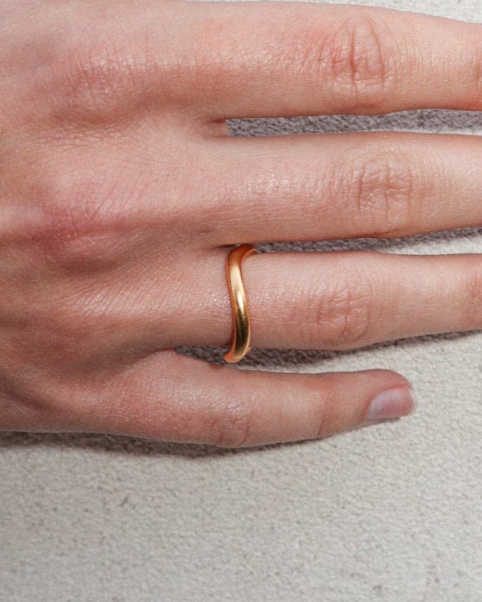 &#39;Flo&#39; Simple Stacker Ring - Lines &amp; Current