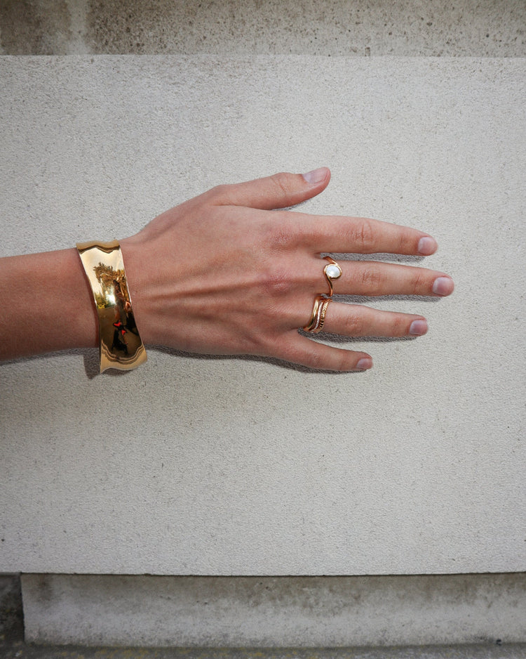 'Florence' Cuff Bracelet - Lines & Current