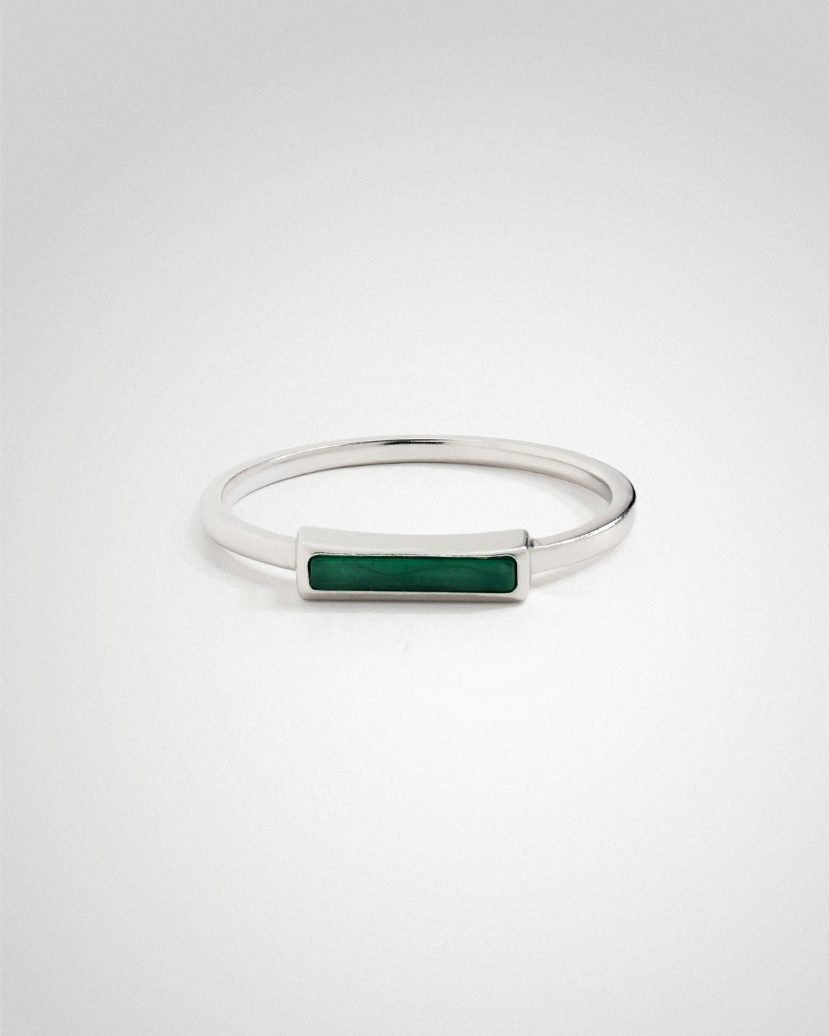 'Green Alchemy' Agate Ring - LINES AND CURRENT