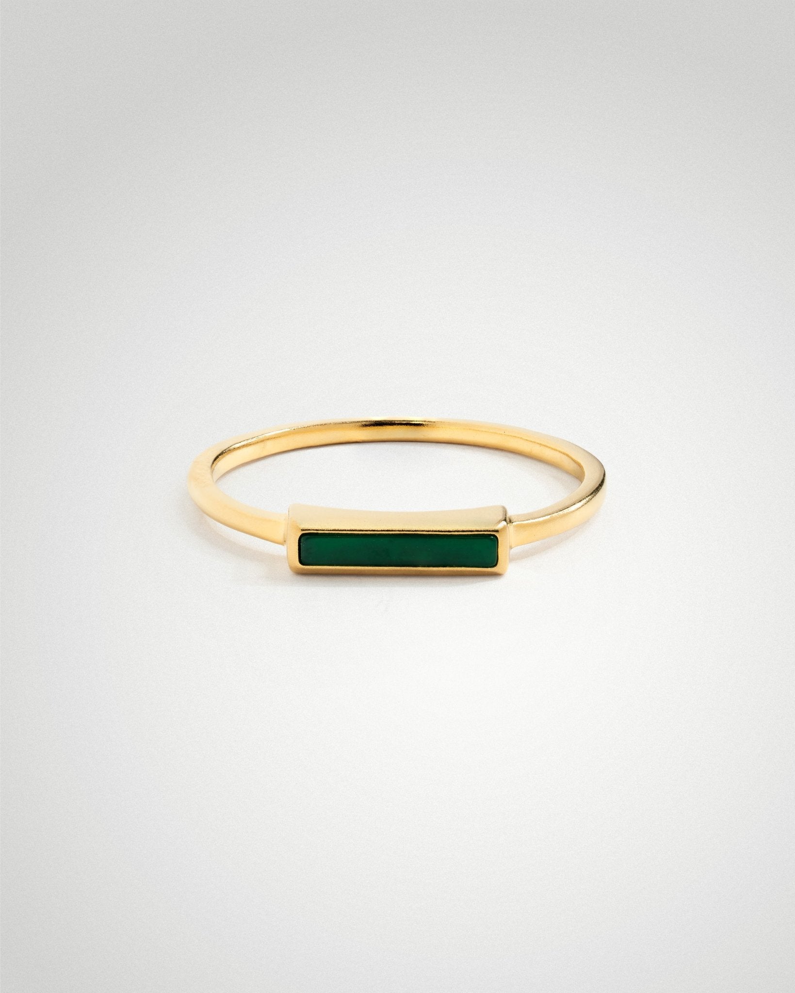 'Green Alchemy' Agate Ring - LINES AND CURRENT