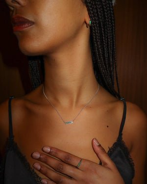 'Green Alchemy' Bar Necklace