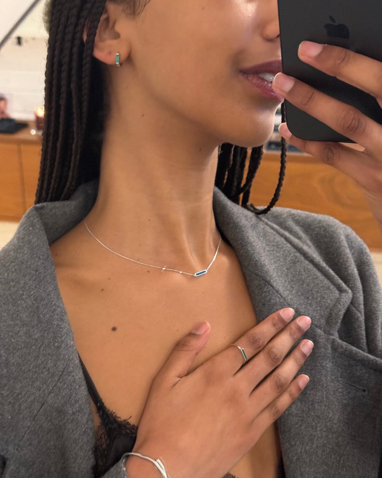 'Green Alchemy' Bar Necklace