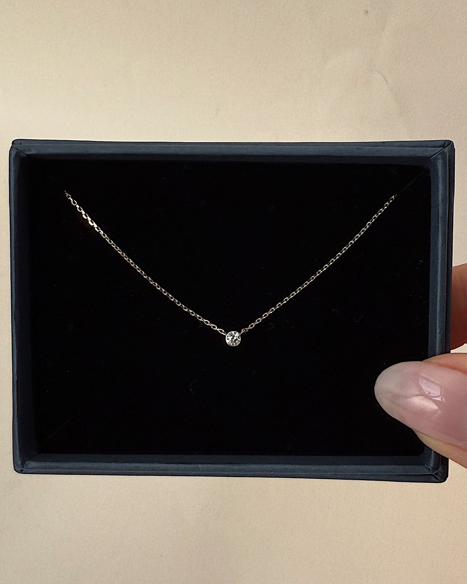 &#39;Hansley&#39; 18K Diamond Necklace - Lines &amp; Current