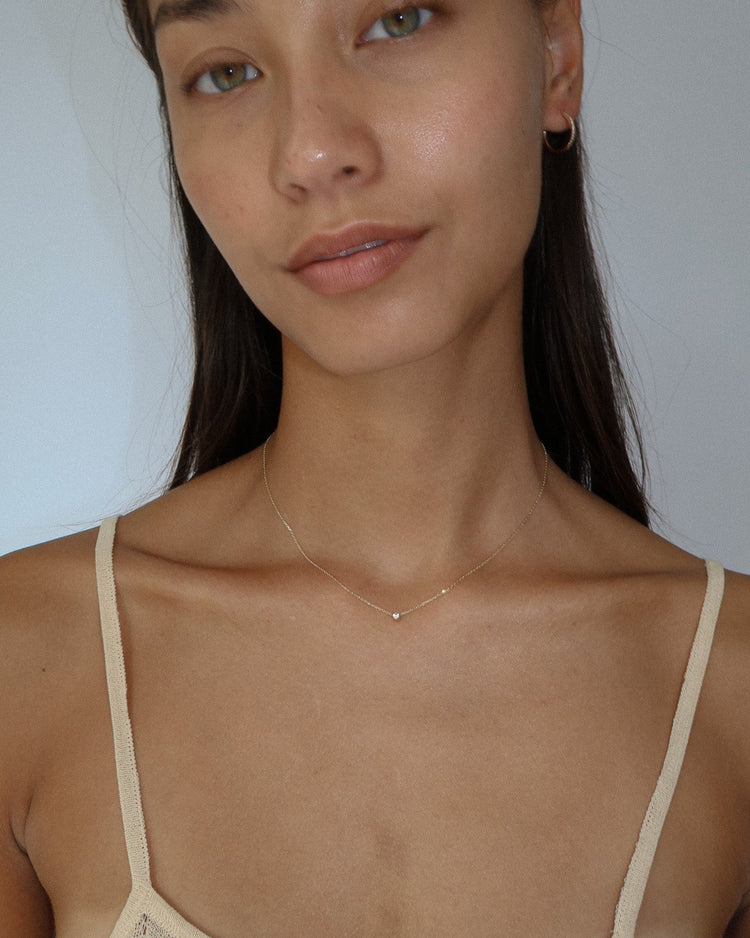 'Hansley' 9K Diamond Necklace - Lines & Current