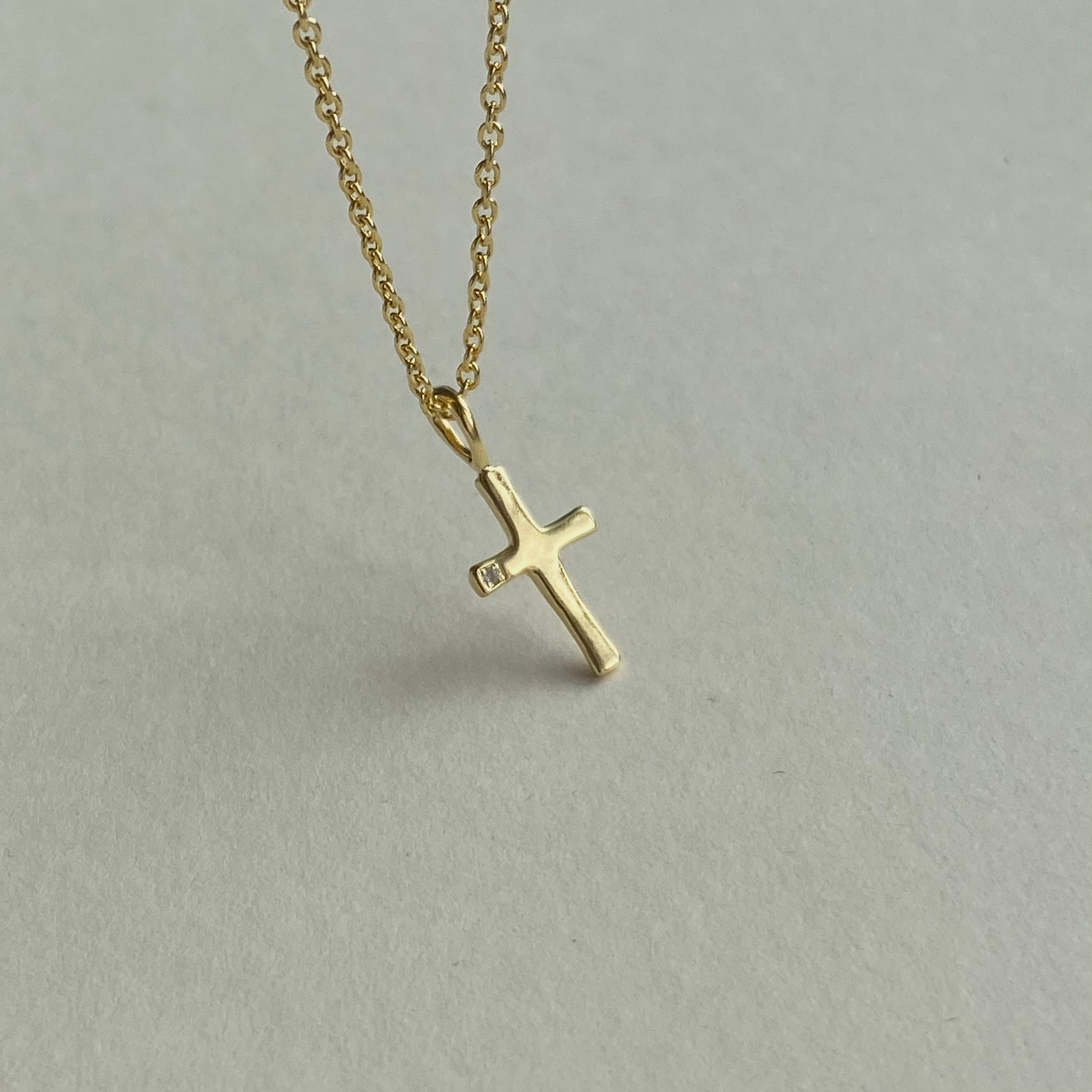Cross with Mini Gem Necklace