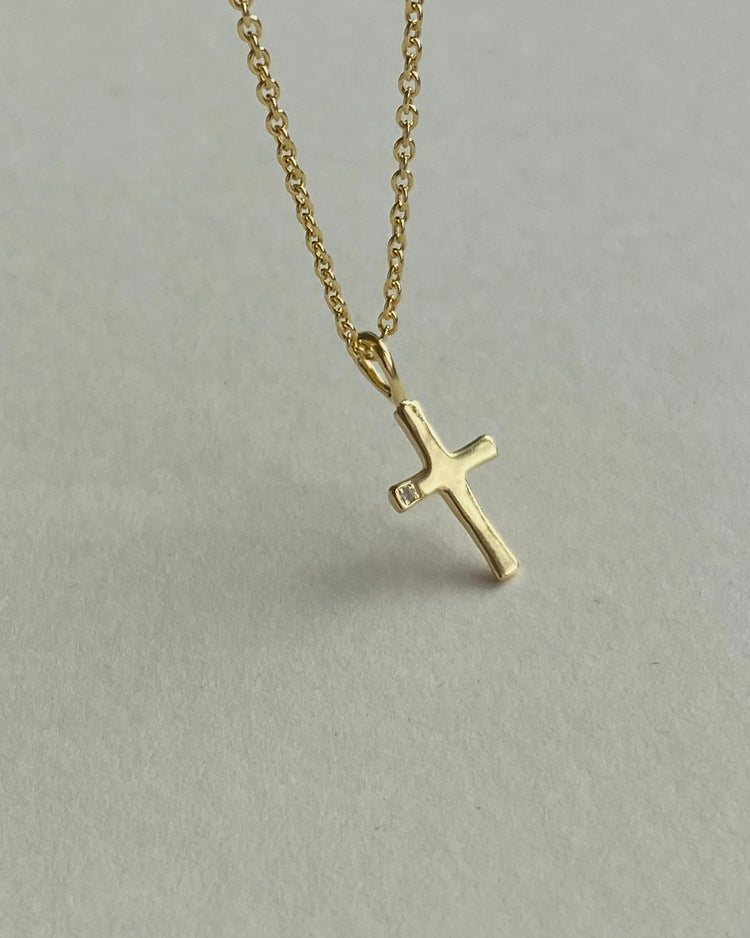 Cross with Mini Gem Necklace