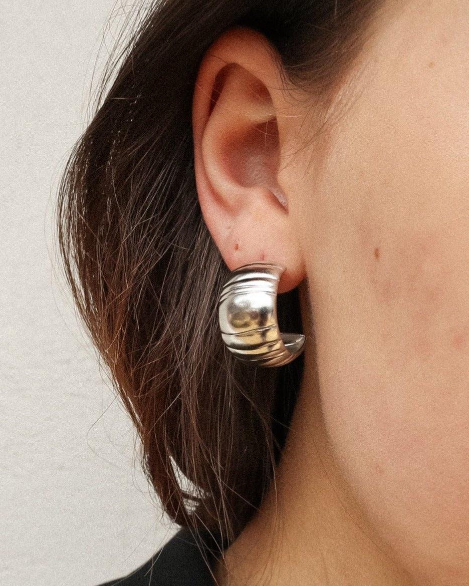 'Impression' Chunky Hoop Earrings