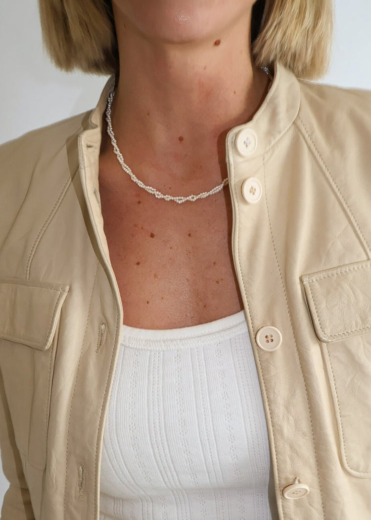 'Isla' Double Strand Pearl Necklace - Lines & Current