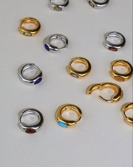 'Jesper' Birthstone Huggies