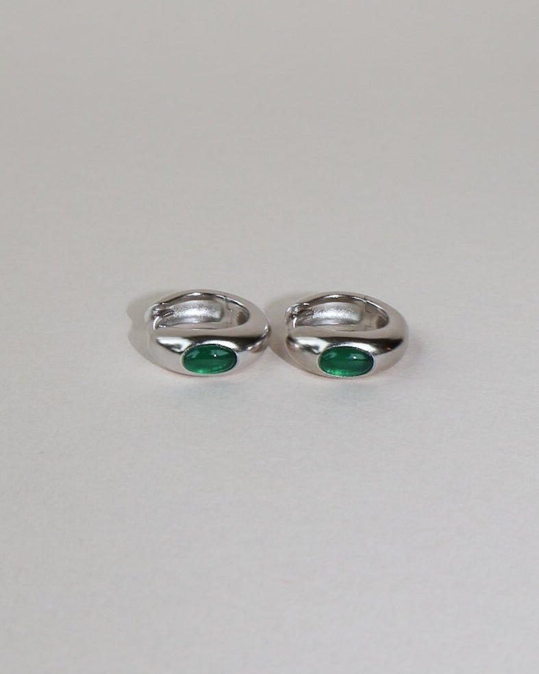 &#39;Jesper&#39; Birthstone Huggies - LINES AND CURRENT