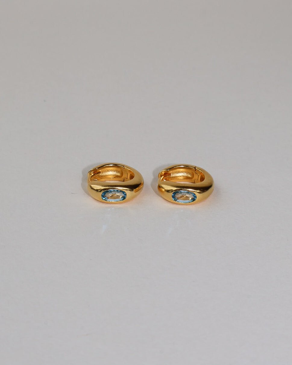 &#39;Jesper&#39; Birthstone Huggies - LINES AND CURRENT