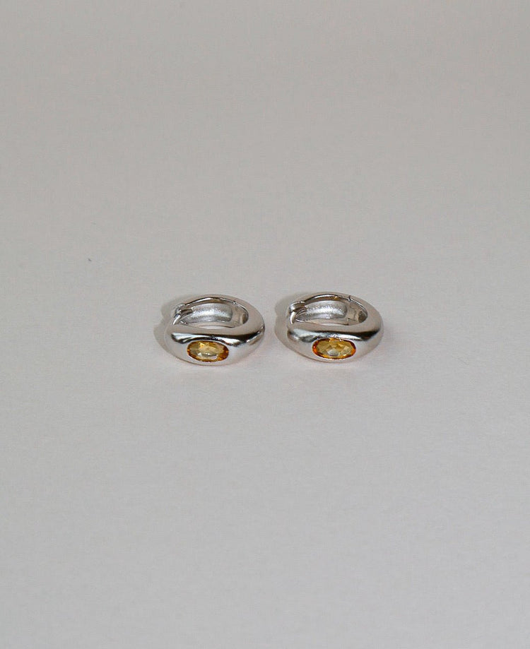 'Jesper' Birthstone Huggies