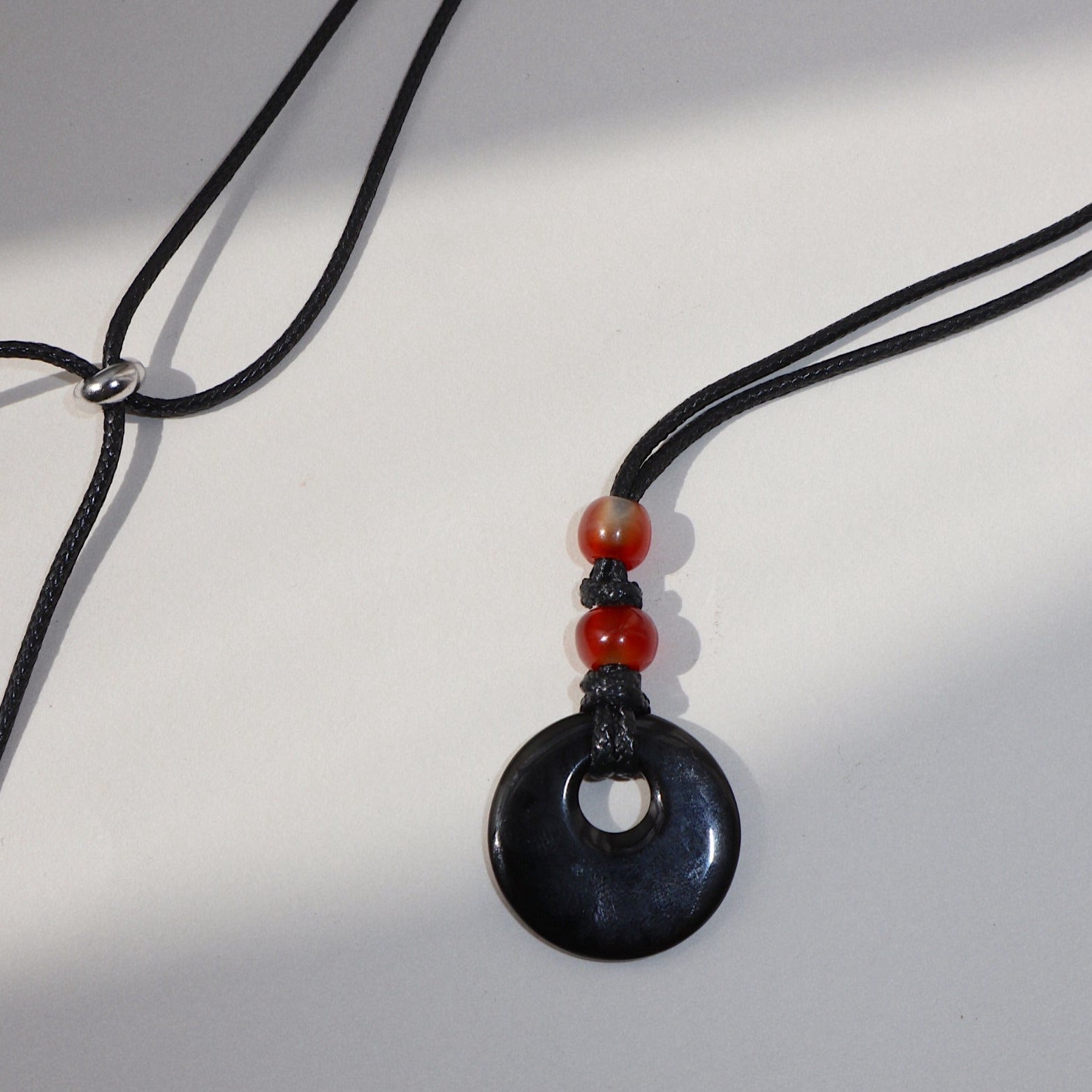 'Jet' Obsidian Cord Necklace