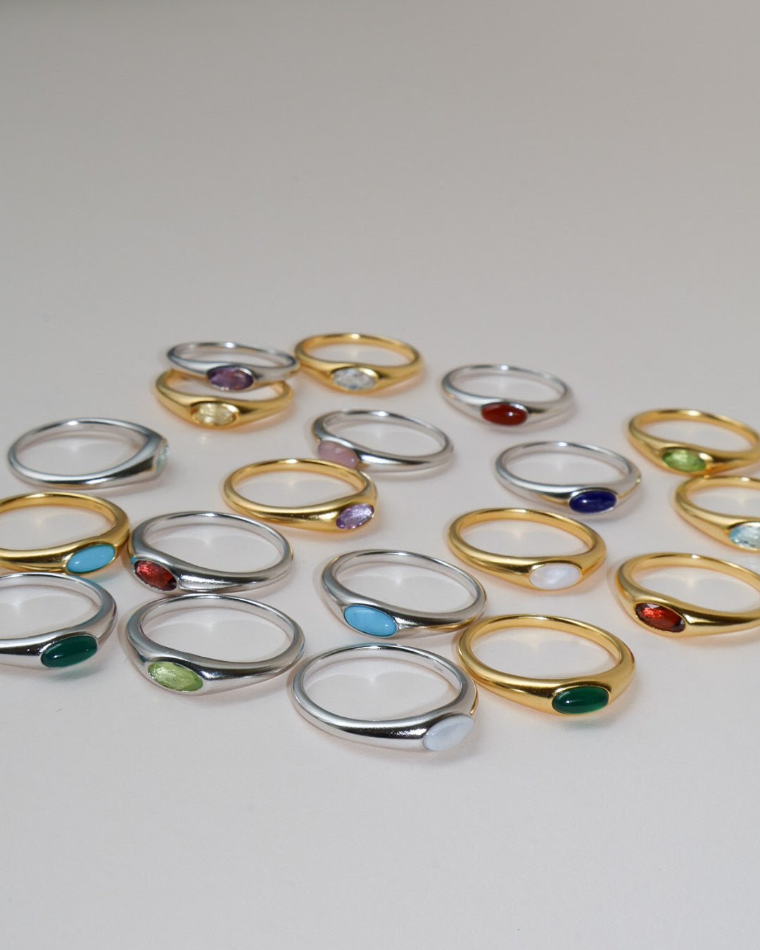 'Joni' Birthstone Rings - LINES AND CURRENT