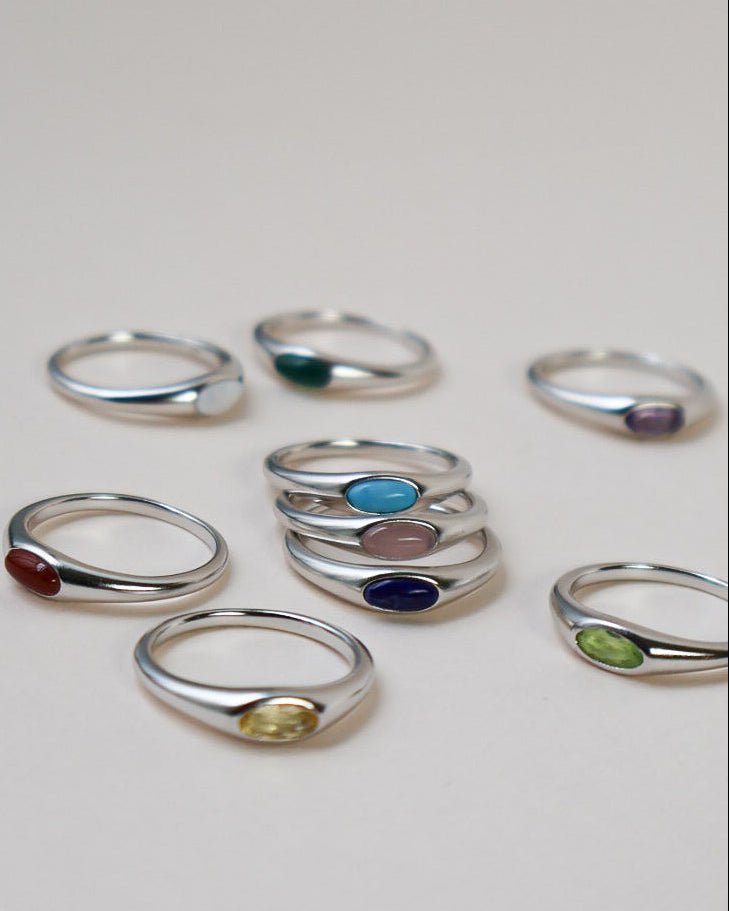 'Joni' Birthstone Rings - LINES AND CURRENT