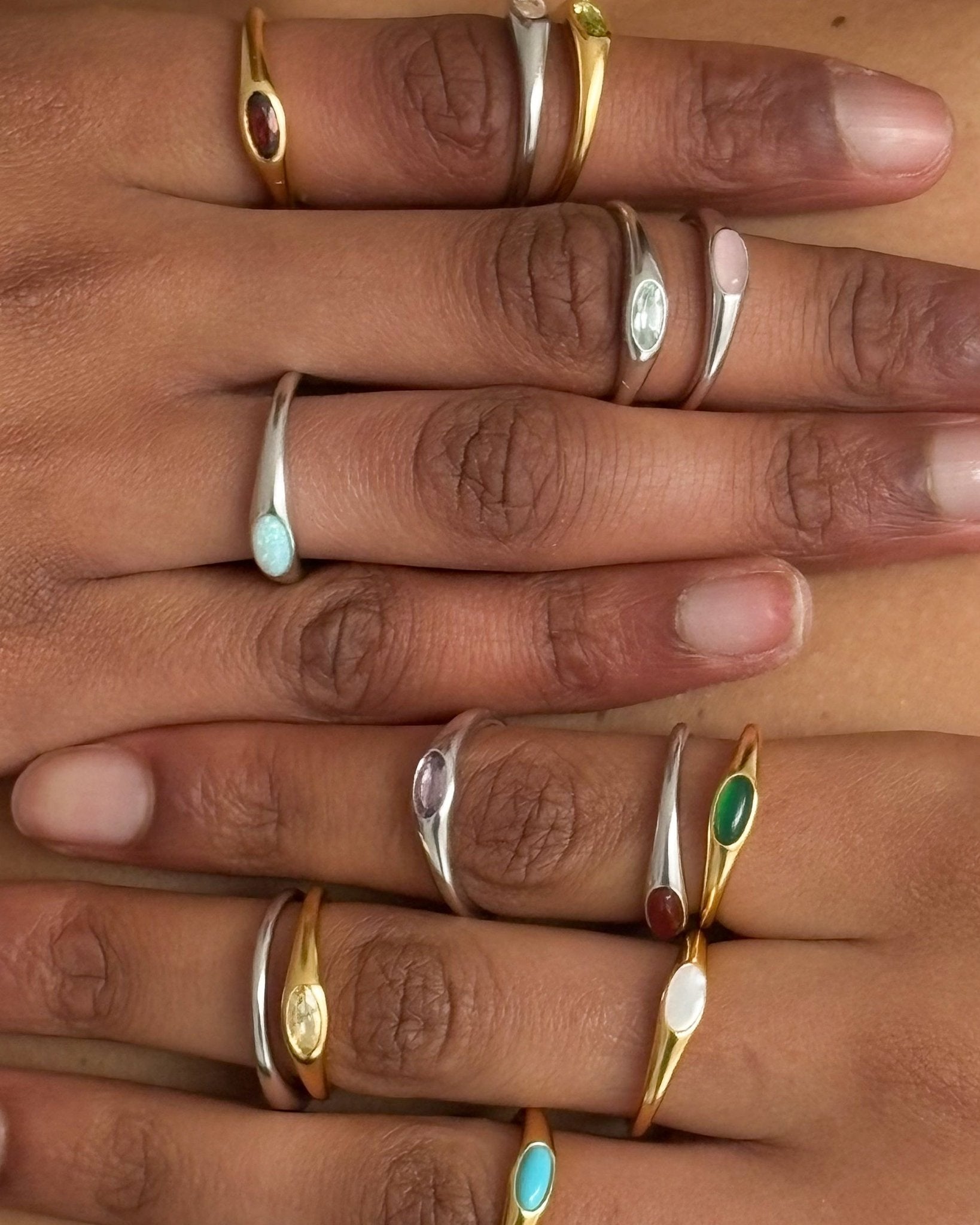 'Joni' Birthstone Rings - LINES AND CURRENT