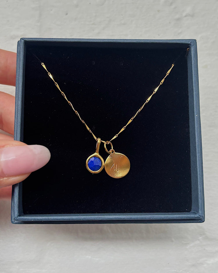 'Jörd' Birthstone Charm - Lines & Current