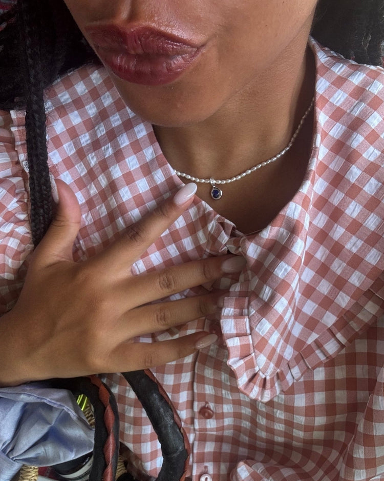 'Jörd' Birthstone Charm - Lines & Current