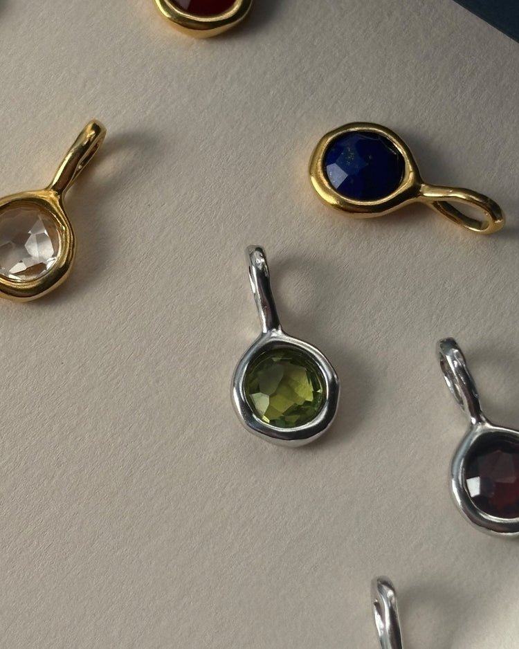 'Jörd' Birthstone Charm - Lines & Current