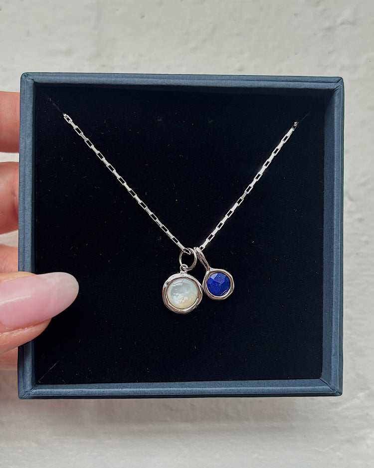 'Jörd' Birthstone Charm - Lines & Current