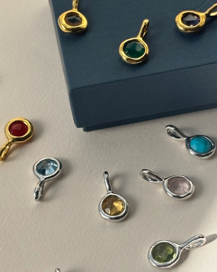 'Jörd' Birthstone Charm - Lines & Current