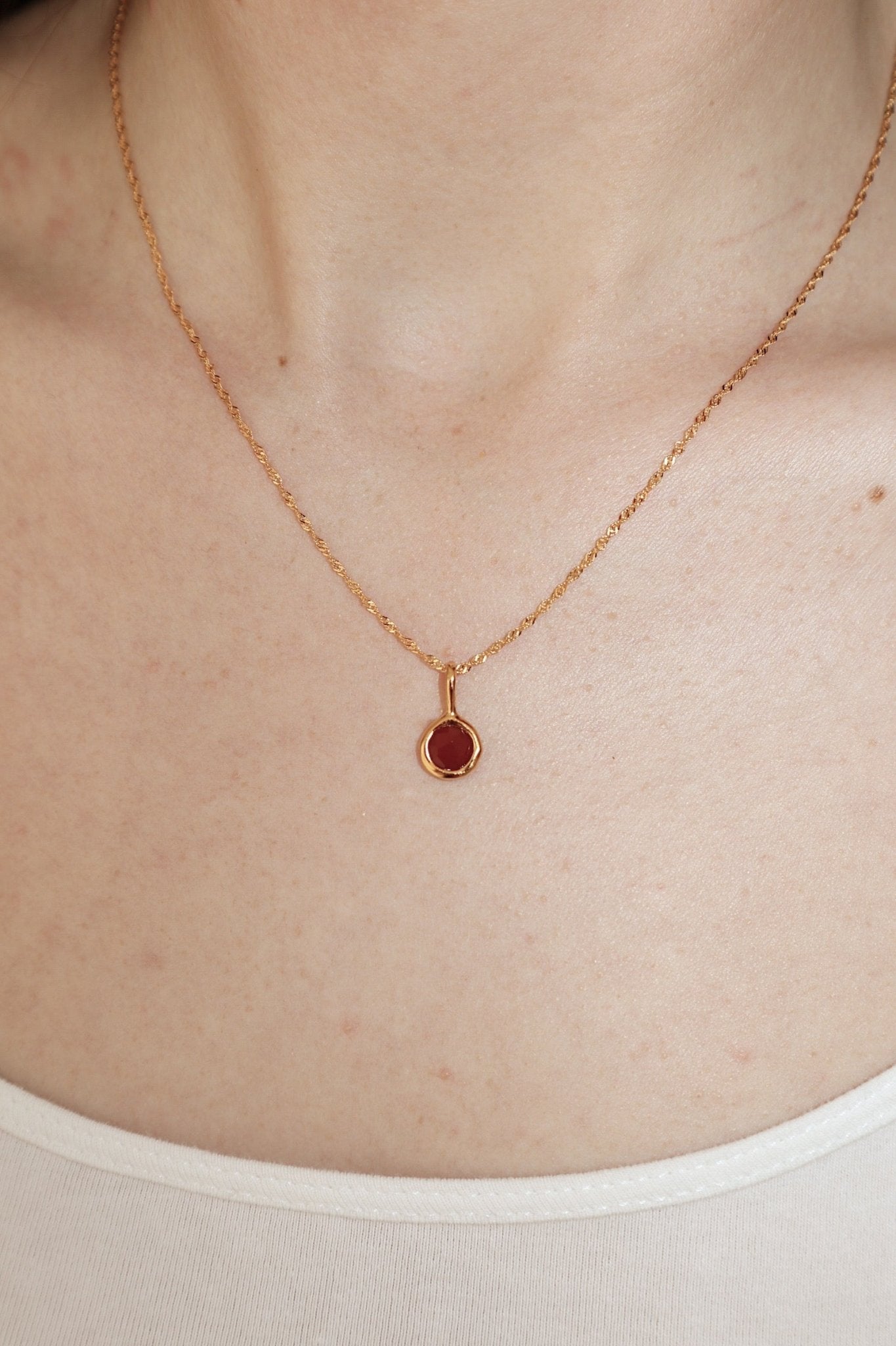 'Jörd' Birthstone Pendant Necklace - Lines & Current