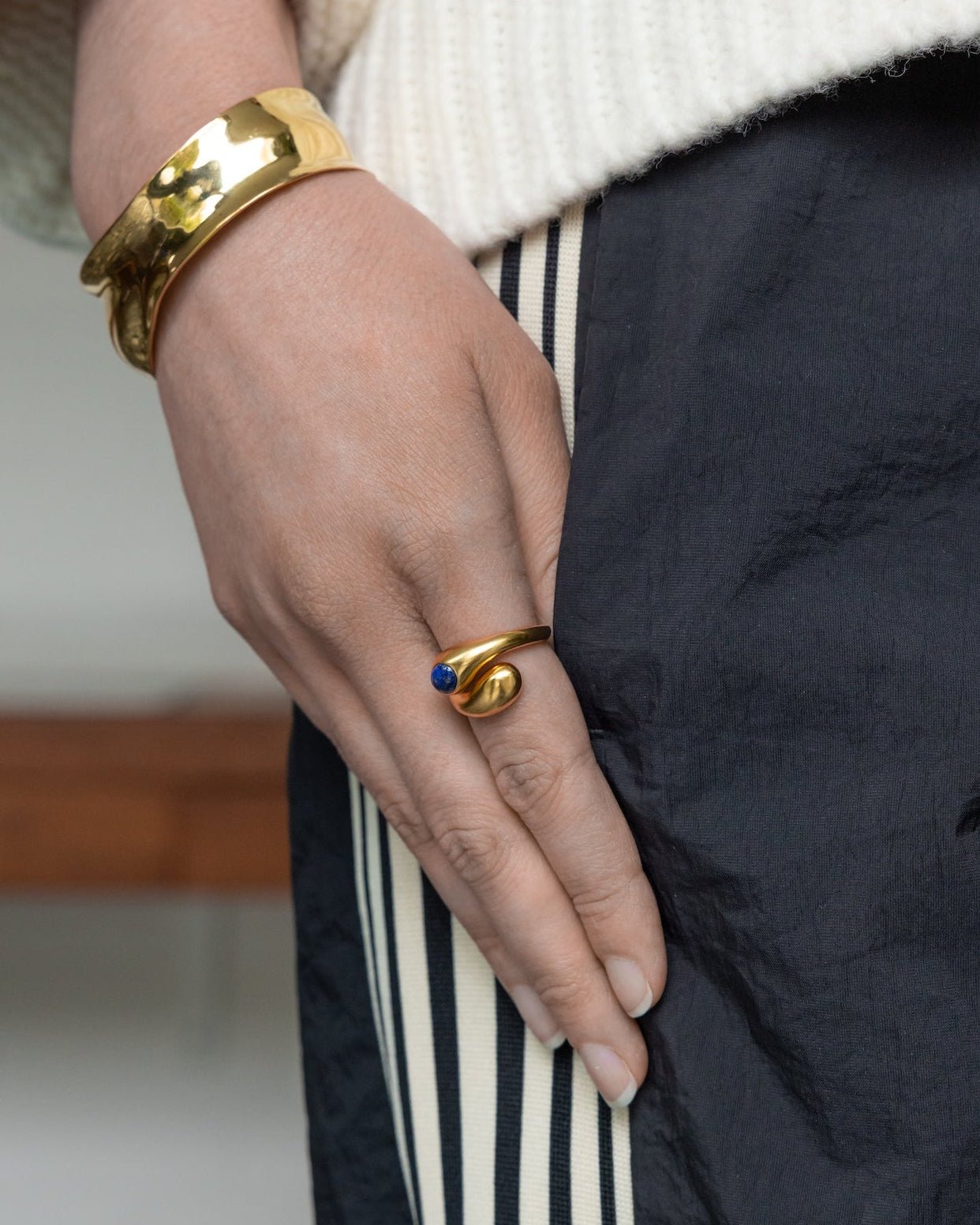 &#39;Lars&#39; Lapis Wrap Ring - LINES AND CURRENT