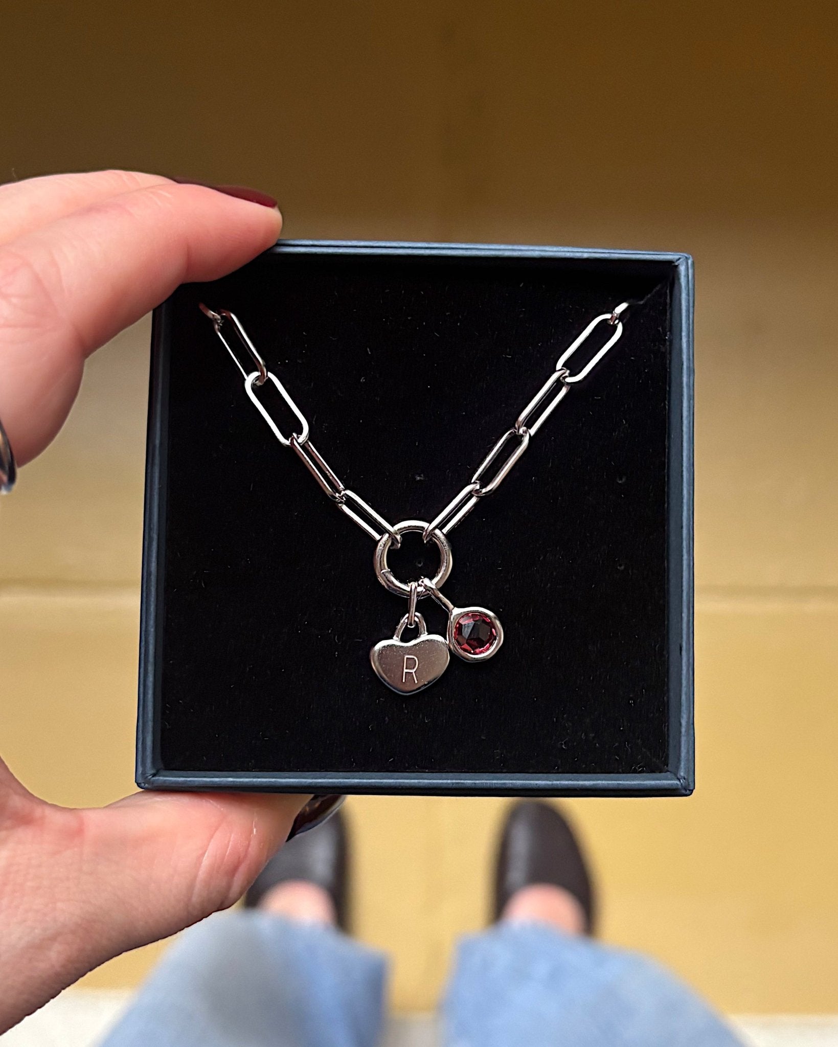 &#39;Locked In&#39; Love Heart Charm - LINES AND CURRENT