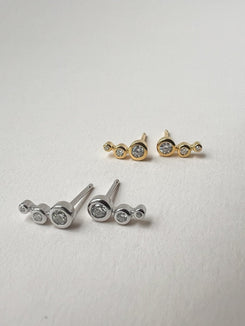 'Mina' Triple Climber Earrings