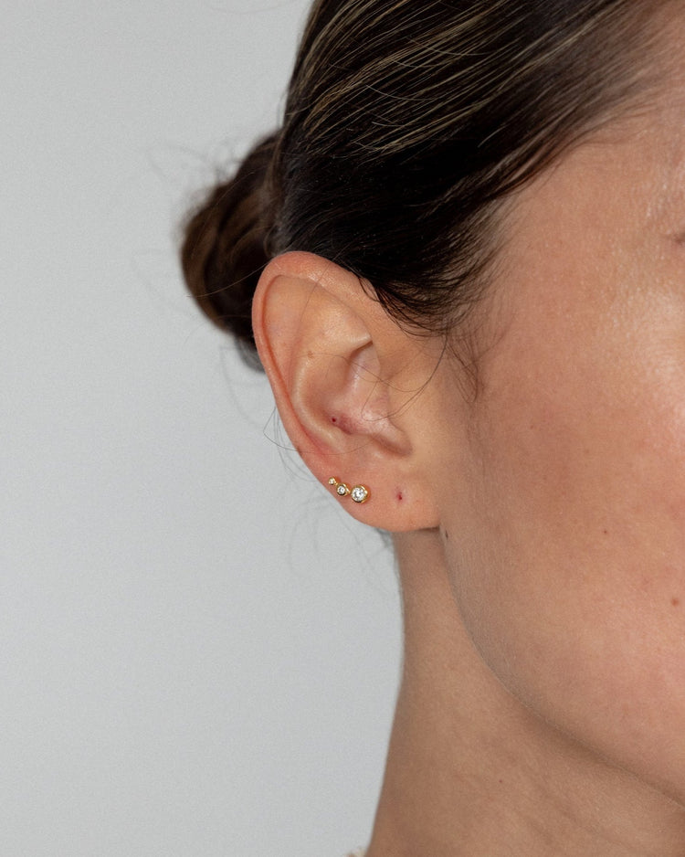 'Mina' Triple Climber Earrings - Lines & Current