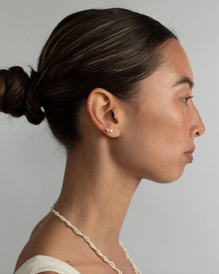 'Mina' Triple Climber Earrings - Lines & Current