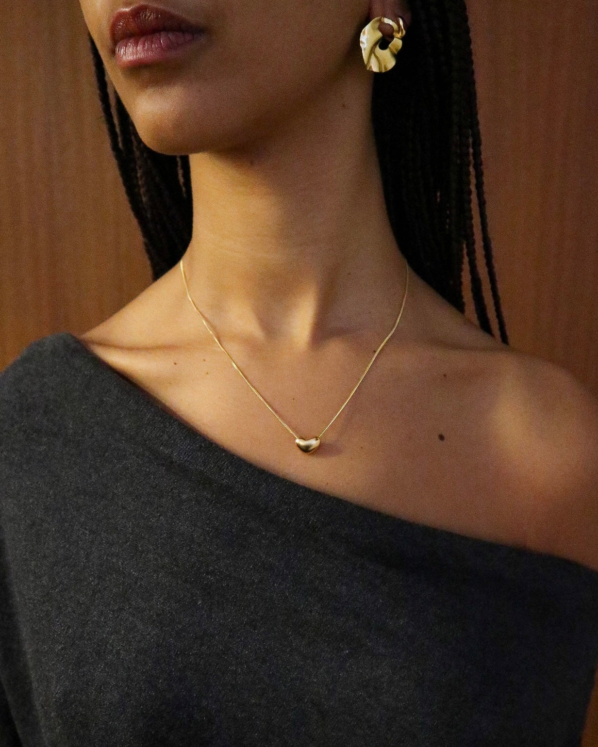 Mini 'Heart in the Clouds' Chain Necklace - LINES AND CURRENT