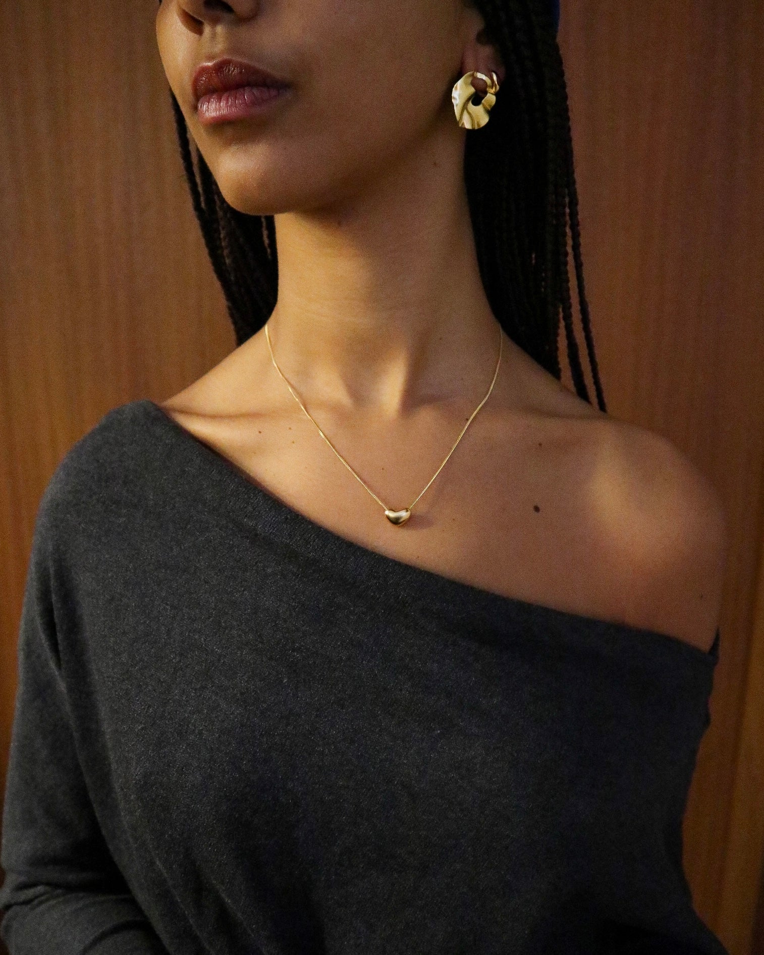 Mini 'Heart in the Clouds' Chain Necklace - LINES AND CURRENT