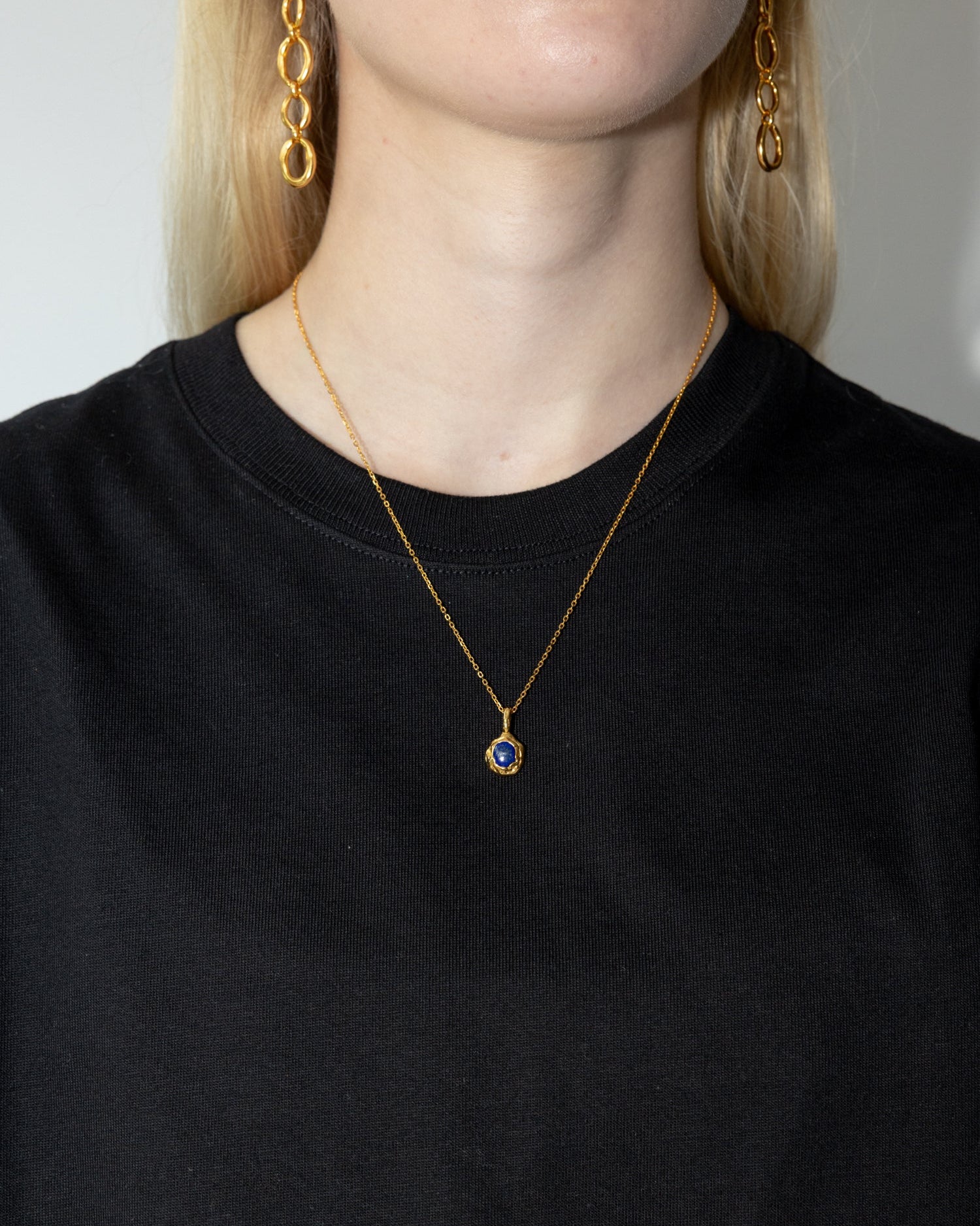 &#39;Nox&#39; Molten Lapis Necklace - LINES AND CURRENT