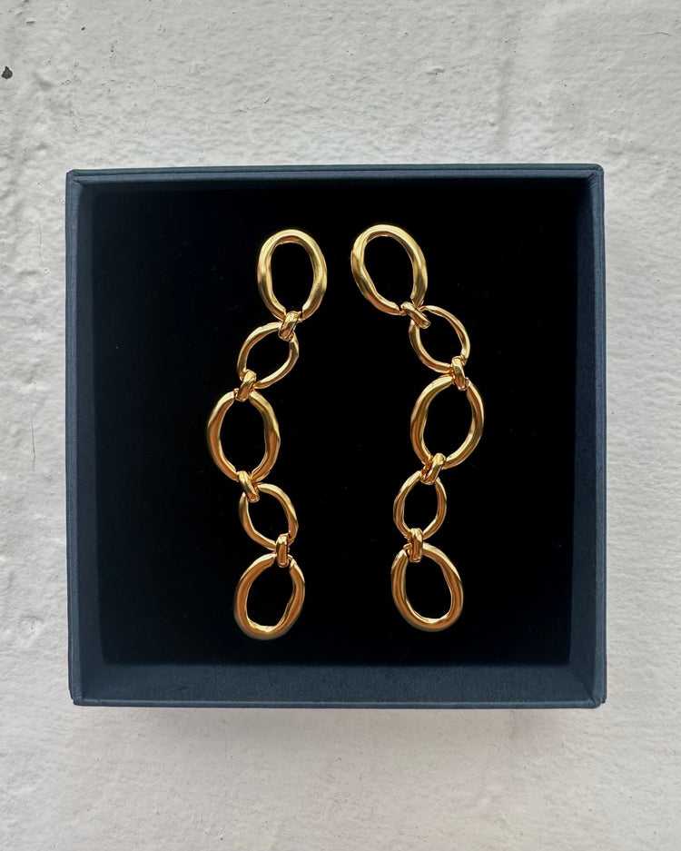 'Oslo' Long Drop Earrings - LINES AND CURRENT